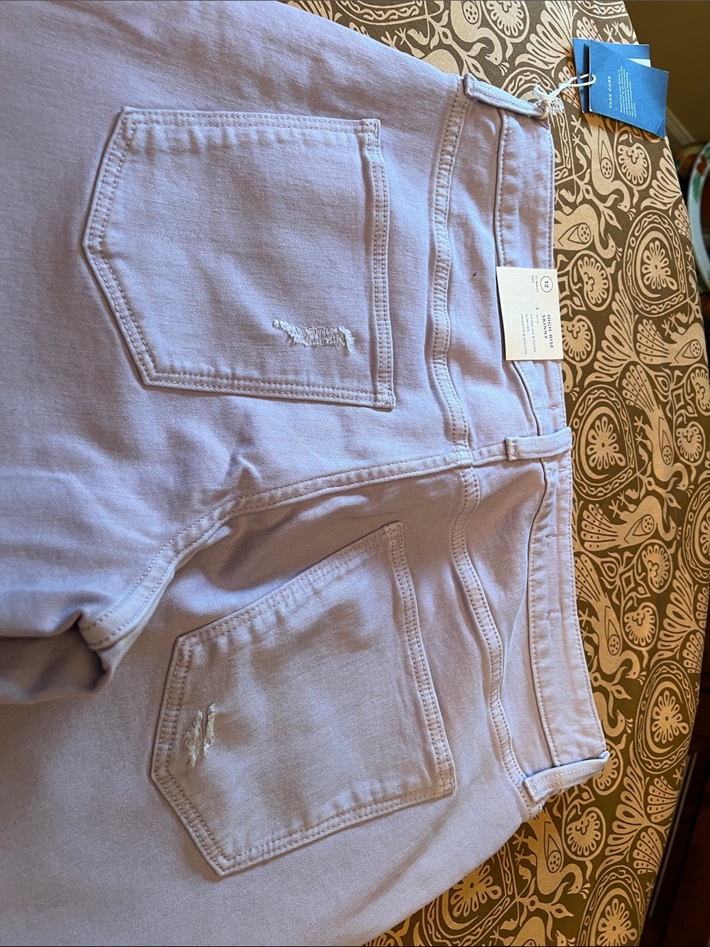 Universal Thread Light Lavender Ripped High Rise Skinny Jeans - Picture 7 of 16